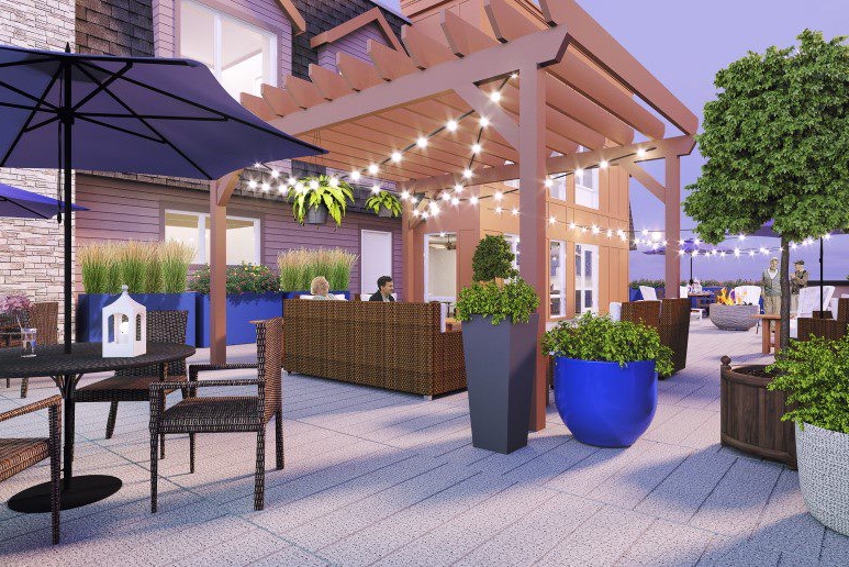 outdoor amenities patio veranda senior living community activities golden valley minnesota